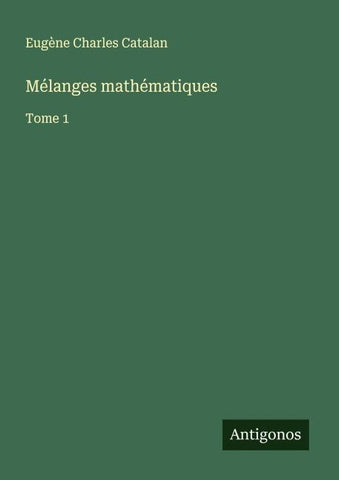 Mélanges mathématiques