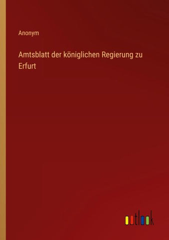 Amtsblatt der königlichen Regierung zu Erfurt