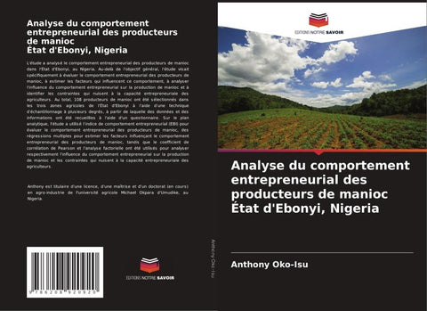 Analyse du comportement entrepreneurial des producteurs de manioc État d'Ebonyi, Nigeria
