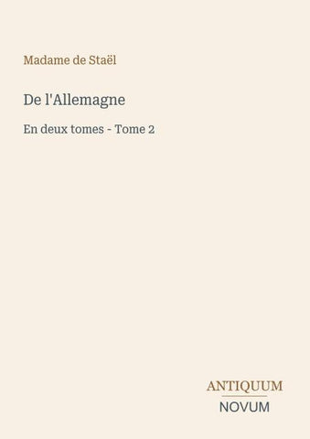 De l'Allemagne
