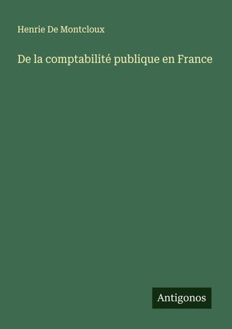De la comptabilité publique en France