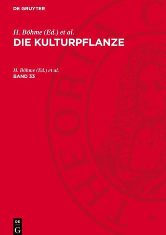 Die Kulturpflanze. Band 33
