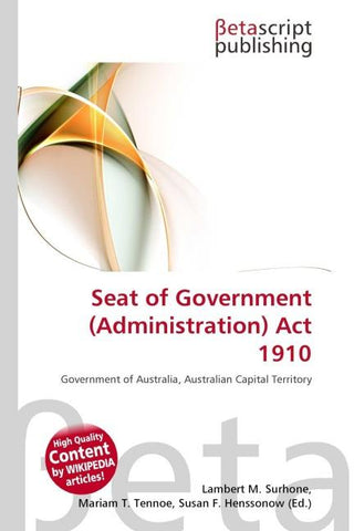 Seat of Government (Administration) Act 1910