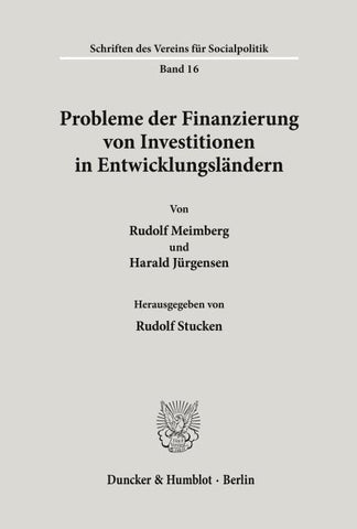 Probleme der Finanzierung von Investitionen in Entwicklungsländern.