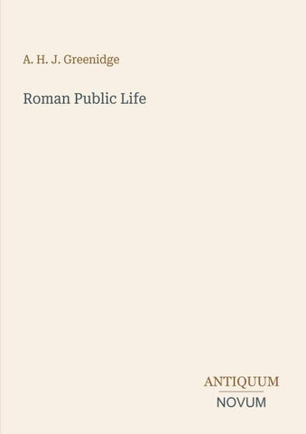Roman Public Life