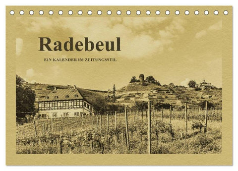 Radebeul - Ein Kalender im Zeitungsstil (Tischkalender 2026 DIN A5 quer), CALVENDO Monatskalender