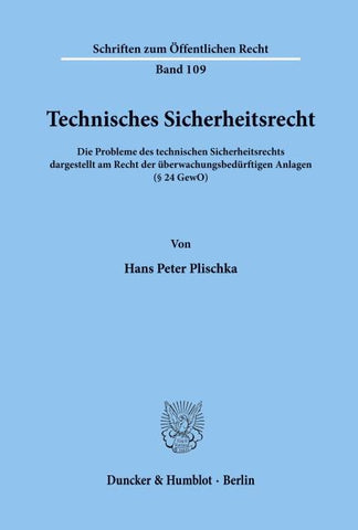 Technisches Sicherheitsrecht.