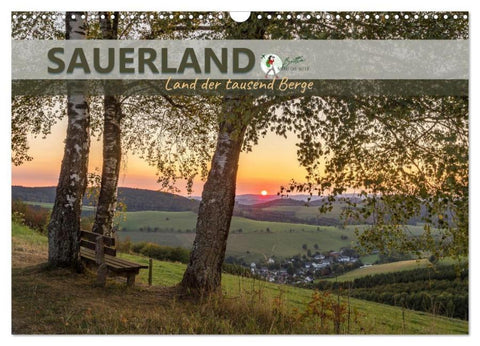 Sauerland - Land der tausend Berge (Wandkalender 2026 DIN A3 quer), CALVENDO Monatskalender