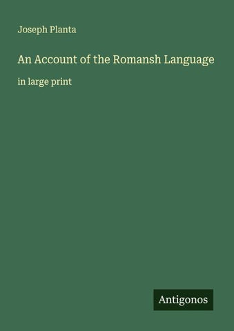 An Account of the Romansh Language