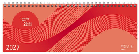Tischkalender quer Professional Colourlux 2027 rot