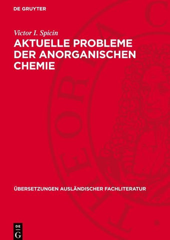 Aktuelle Probleme der anorganischen Chemie