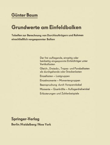 Grundwerte am Einfeldbalken