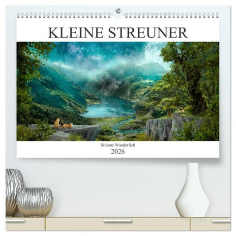 Kleine Streuner (hochwertiger Premium Wandkalender 2026 DIN A2 quer), Kunstdruck in Hochglanz