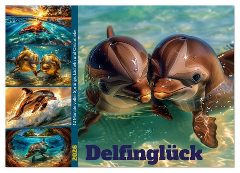 Delfinglück (Wandkalender 2026 DIN A3 quer), CALVENDO Monatskalender