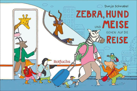 Zebra, Hund und Meise gehen auf die Reise. Eisenbahn-Leporello