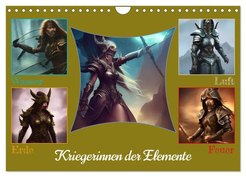 Kriegerinnen der Elemente (Wandkalender 2026 DIN A4 quer), CALVENDO Monatskalender