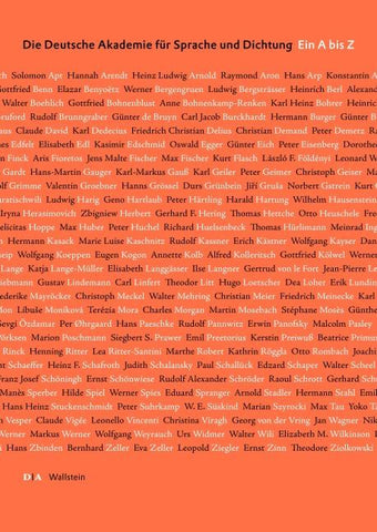 Die Deutsche Akademie für Sprache und Dichtung. Ein A bis Z