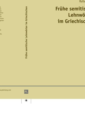Frühe semitische Lehnwörter im Griechischen