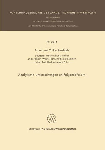 Analytische Untersuchungen an Polyamidfasern