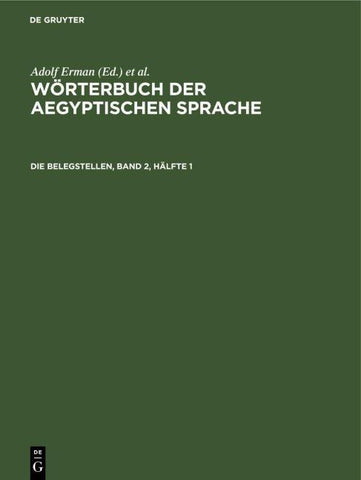 Die Belegstellen, Band 2, Hälfte 1