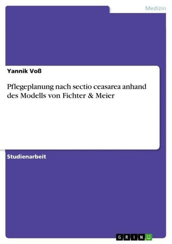 Pflegeplanung nach sectio ceasarea anhand des Modells von Fichter & Meier