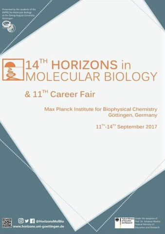 14th Horizons in Molecular Biology. International PhD Student Symposium and Career Fair for Life Sciences
