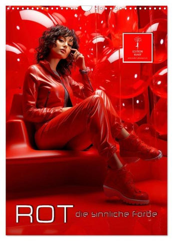 Rot, die sinnliche Farbe (Wandkalender 2026 DIN A3 hoch), CALVENDO Monatskalender
