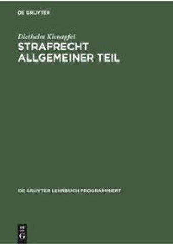 Strafrecht Allgemeiner Teil