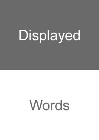 Displayed Words