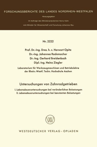 Untersuchungen an Zahnradgetrieben