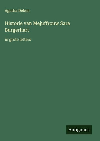 Historie van Mejuffrouw Sara Burgerhart