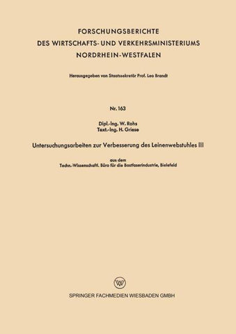 Untersuchungsarbeiten zur Verbesserung des Leinenwebstuhles III