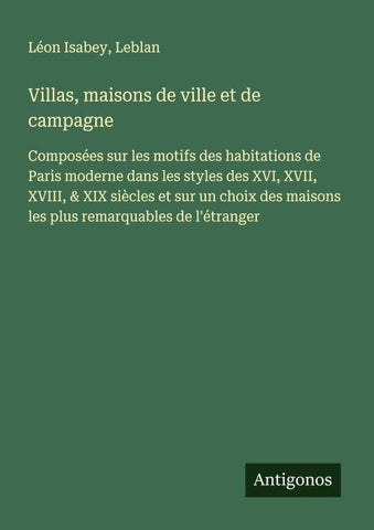 Villas, maisons de ville et de campagne