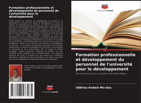Formation professionnelle et développement du personnel de l'université pour le développement