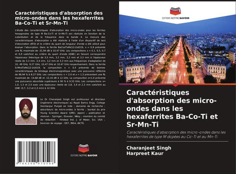 Caractéristiques d'absorption des micro-ondes dans les hexaferrites Ba-Co-Ti et Sr-Mn-Ti