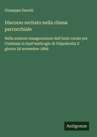 Discorso recitato nella chiesa parrocchiale
