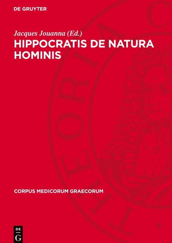 Hippocratis De Natura Hominis