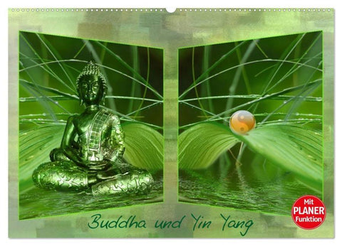 Buddha und Yin Yang (Wandkalender 2026 DIN A2 quer), CALVENDO Monatskalender