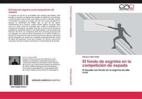 El fondo de esgrima en la competición de espada