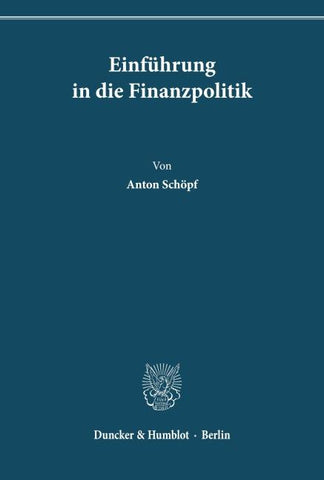 Einführung in die Finanzpolitik.