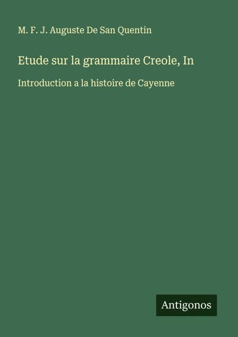 Etude sur la grammaire Creole, In