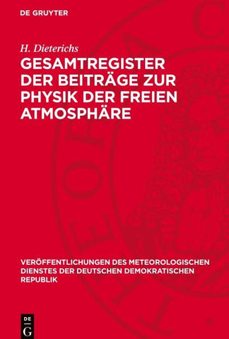 Gesamtregister der Beiträge zur Physik der freien Atmosphäre