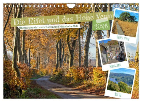 Die Eifel und das Hohe Venn (Wandkalender 2026 DIN A4 quer), CALVENDO Monatskalender