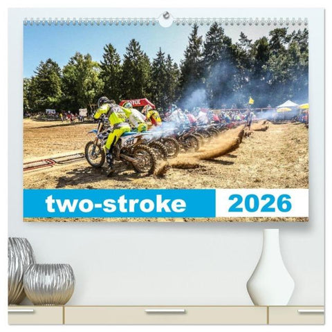 two stroke (hochwertiger Premium Wandkalender 2026 DIN A2 quer), Kunstdruck in Hochglanz