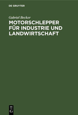 Motorschlepper für Industrie und Landwirtschaft