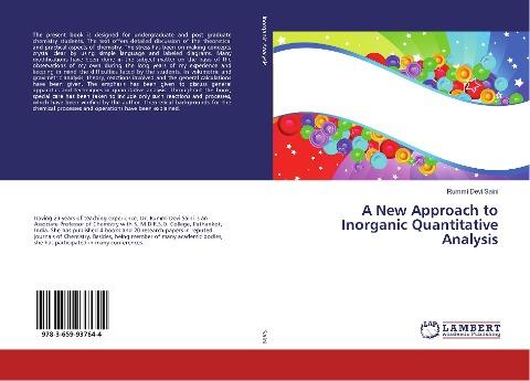 A New Approach to Inorganic Quantitative Analysis