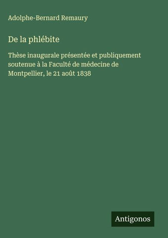 De la phlébite