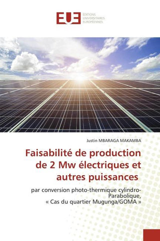 Faisabilité de production de 2 Mw électriques et autres puissances