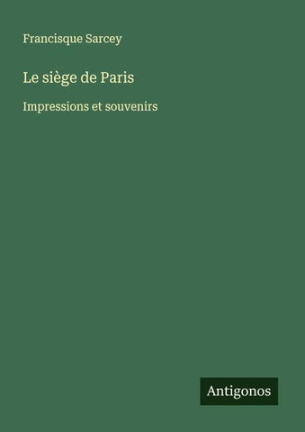 Le siège de Paris