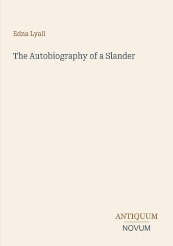 The Autobiography of a Slander